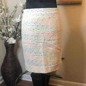 J Crew Halogen Multicolor Tweed Pencil Skirt 2
